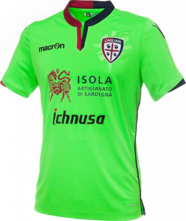 Мужская форма голкипера футбольного клуба Кальяри 2016/2017 (комплект: футболка + шорты + гетры)